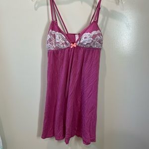 Victoria’s Secret Pink Lace Cotton Slip Dress
